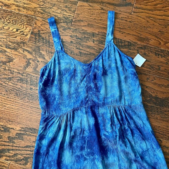 Raquel Allegra Dress Sleeveless Midi Blue Tie Dye Print Size Small NWT - Picture 5 of 11